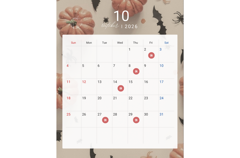 モノトーン　シンプル　営業日　予約状況　カレンダー　2026年　1月　2月 Instagram投稿 - 10
